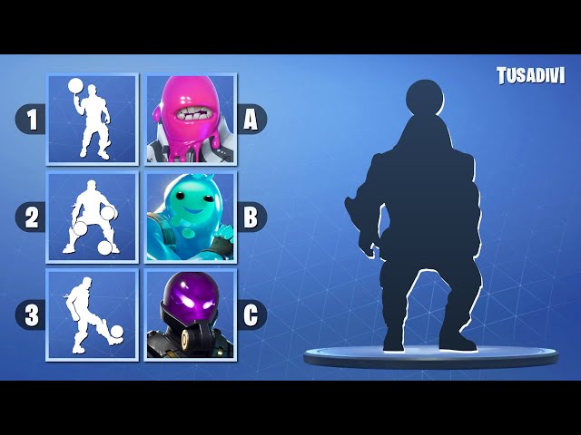 GUESS THE DANCE AND THE SKIN - FORTNITE CHALLENGE - PART #3 | tusadivi