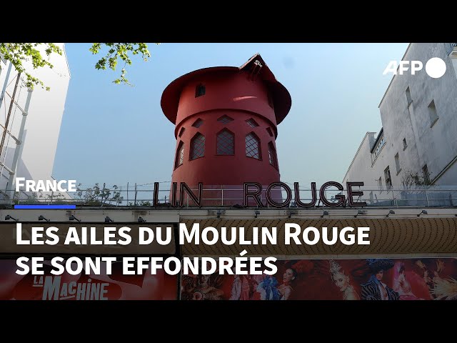 A Paris, "une grande tristesse" après la chute des ailes du Moulin Rouge | AFP