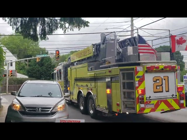Penn Wynne Fire Co L21 and E 21 responding to a gas odor/Leak at Llankenau Hospital 5-17-24