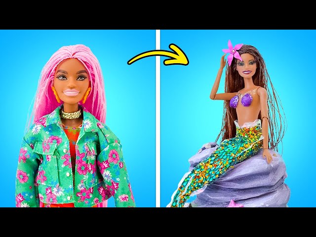 From Doll To Mermaid! Amazing Doll Transformations