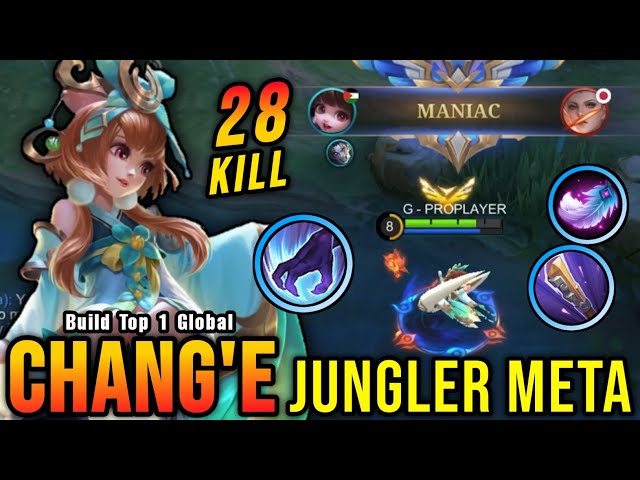 28 Kills + MANIAC!! MVP 16.2 Points Chang'e New META Jungler!! - Build Top 1 Global Chang'e ~ MLBB