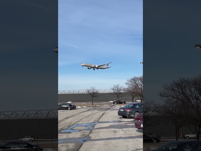 Etihad Airbus A350-1000 Landing at Chicago #plane #planes #airplane #airplanes #airport #aircraft