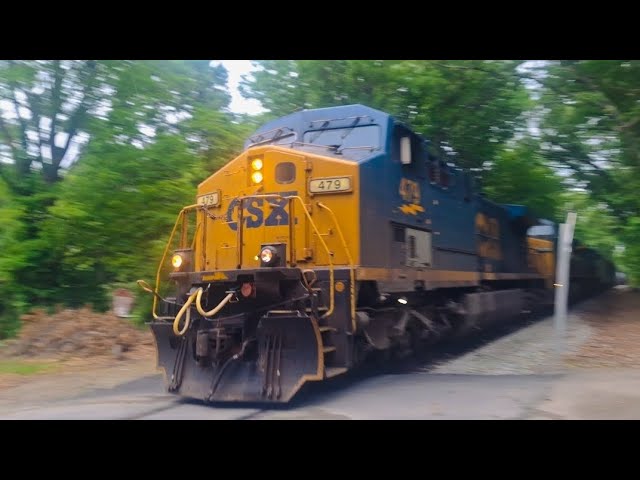 CSX 479 Hits the Straight Track 40mph+ #railroad #csx #train #subscribe #filmora