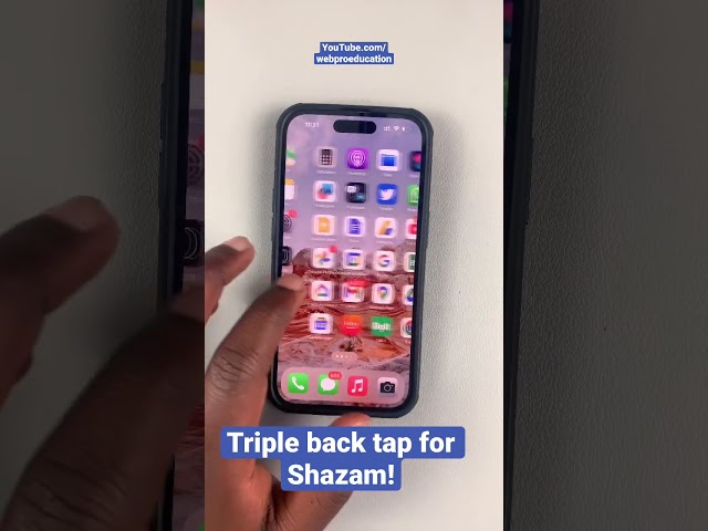 Triple Back Tap To Launch Shazam on iPhone #shorts