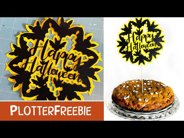 Fledermaus basteln für Halloween - Cake Topper selber machen + Plotter Freebie svg