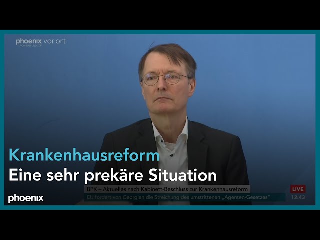 Krankenhausreform: Pressekonferenz mit Bundesgesundheitsminister Karl Lauterbach