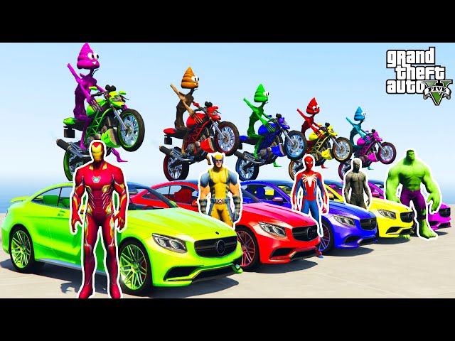 GTA V Epic New Stunt Race For Car Racing Challenge by Trevor and Shark