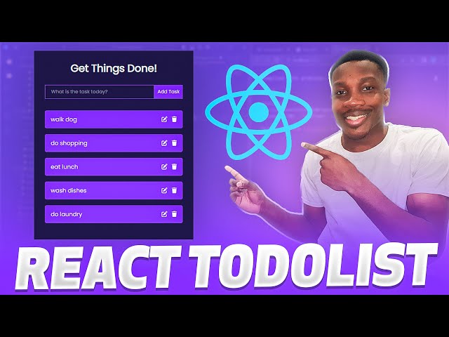 React Todo List App Tutorial  - React JS Project Tutorial for Beginners