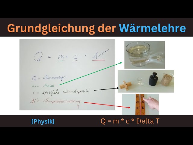 Grundgleichung der Wärmelehre - Q = m * c * Delta T - Video 2 - [Physik]