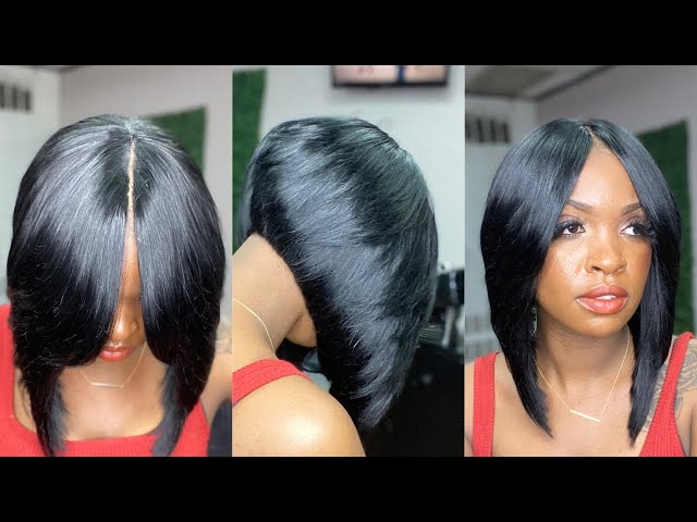 ILLUSION PART QUICKWEAVE STACKED LAYERED BOB FT MY DAUGHTER DASH DOLL (Protective style)