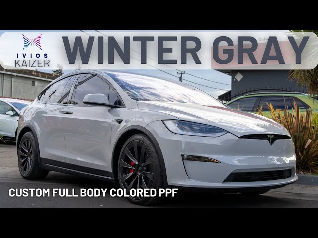 Ivios Kaizer Winter Gray PPF - Tesla Plaid Model X