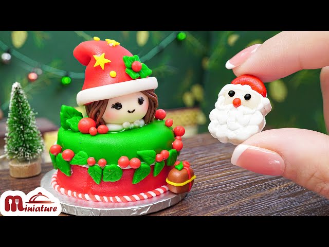 Best Miniature Fondant Christmas Cake Recipe | 1000+ Cake Decorating Ideas | ASMR Cooking Mini Food