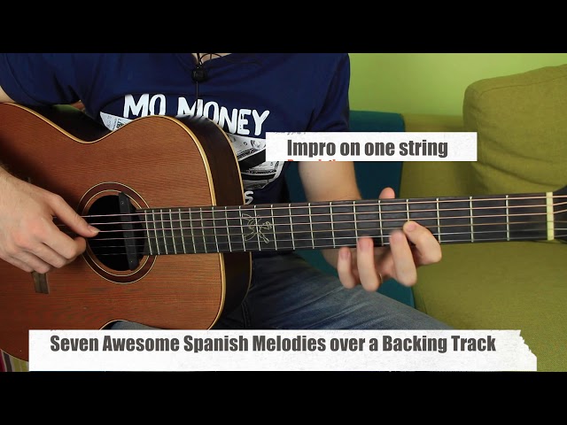 7 Awesome Spanish Melodies on Fingerstyle Guitar over Backing Track Fingerstyle Solo Ep.5