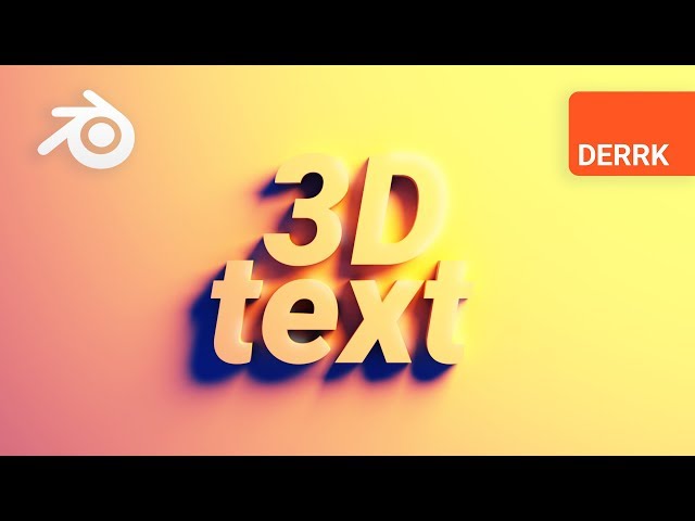3D Text in Blender 2.8