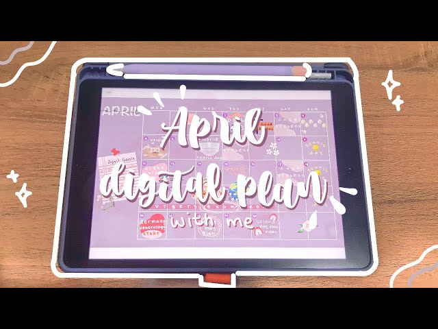 April Planner (ASMR) | iPad Plan With Me | Goodnotes 5 Digital Planner