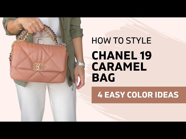 How To Style CHANEL 19 Caramel Bag | 4 Color Palettes with 8 Outfits Ideas to Look Classy and Chic