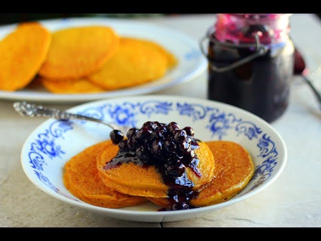 Buckwheat Pancakes with Blueberry-Lemon Compote