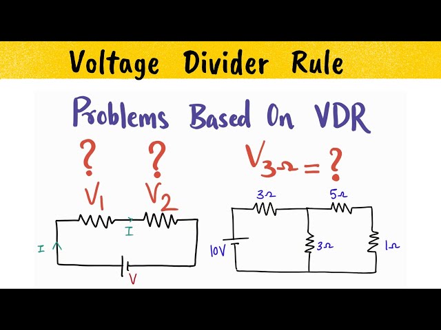 VOLTAGE DIVISION RULE | 2 Resistor, 3 Resistor problems | Solved examples of voltage divider rule