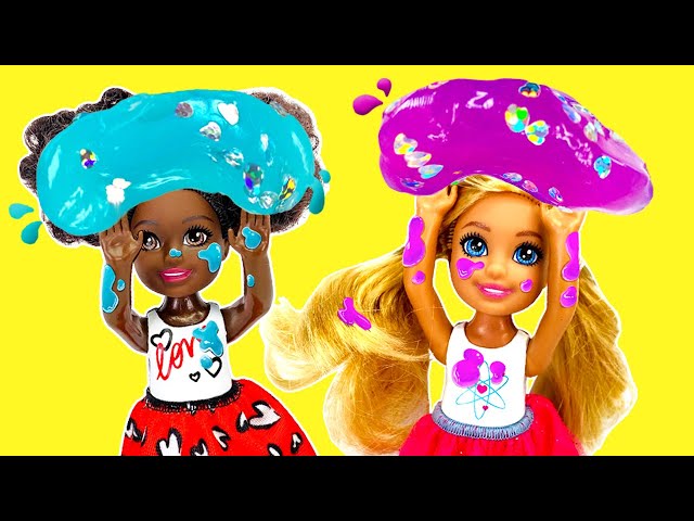 Barbie and Chelsea Make a Mess with DIY Squishies | Funny Stories For Kids