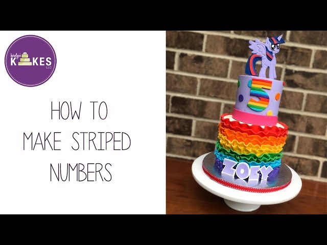 How to Make Fondant Striped Numbers | Karolyn's Kakes