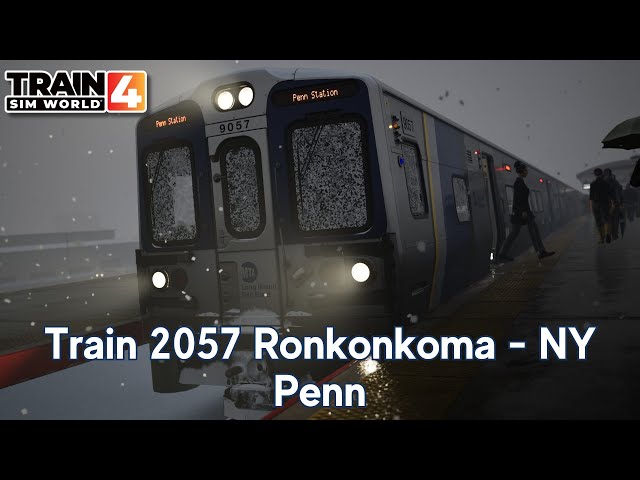 Train 2057 Ronkonkoma - NY Penn - LIRR Commuter - M9 - Train Sim World 4