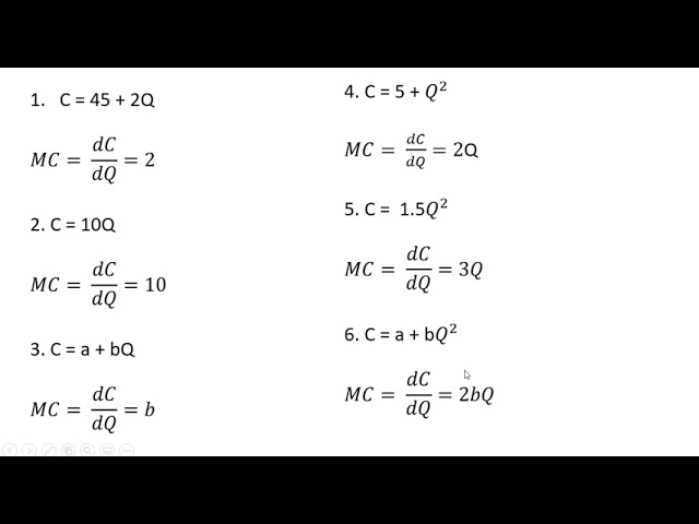How to Solve for Marginal Cost with Calculus