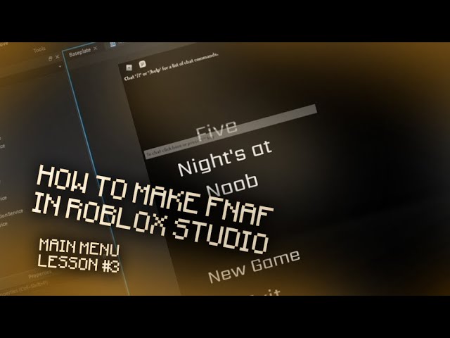 HOW TO MAKE FNAF IN ROBLOX STUDIO?! | Main Menu, Lesson #3