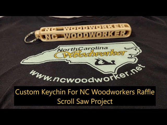 Custom Compound Cut Keychain For NC Woodworkers Picnic, Scroll Saw Project