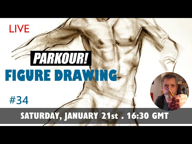 Live Parkour Figure Drawing #34