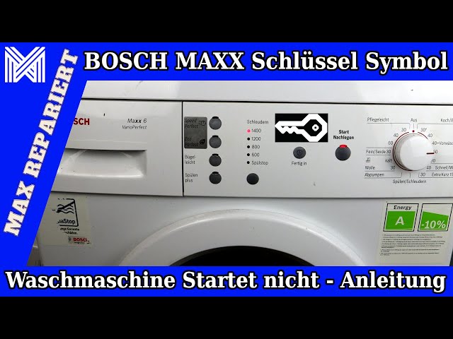 Bosch MAXX Waschmaschine Schlüssel Symbol   lässt sich nicht starten   Kindersicherung