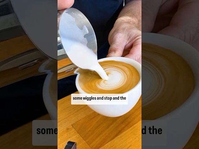 Some tips and advice for baristas learning to pour the heart pattern on a latte ☕️ #latteart #cafe