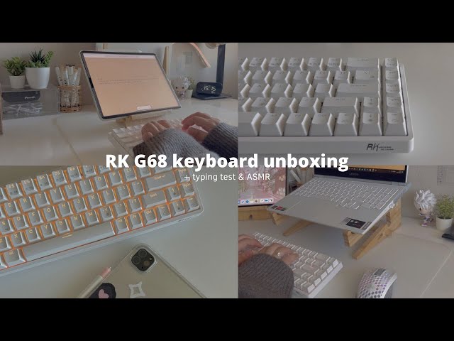 Royal Kludge G68 mechanical keyboard unboxing | #aesthetic + typing test | #asmr 🌱⌨️