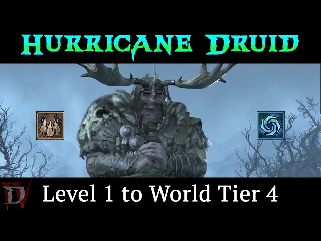 (D4) Hurricane Druid - Level 1 to World Tier 4 - Season 4