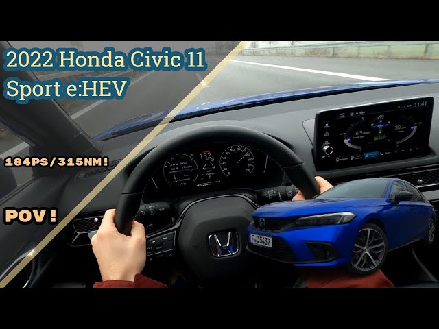 2022 Honda Civic e:HEV POV Test Drive! | AUTOBAHN, 4K