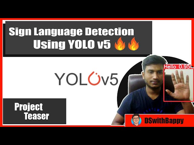 Project Teaser | Sign Language Detection | YOLO v5 | Computer Vision