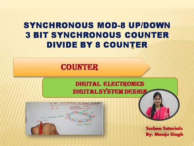 3 Bit Synchronous Up/Down counter using T Flip Flop | MOD 8 UP-Down Counter| Mod 8 Counter