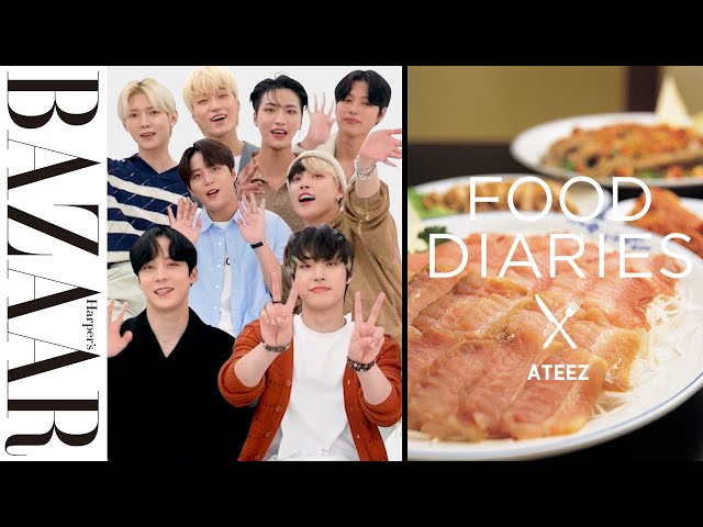 【日本語字幕/ENG SUB】K-POPグループ、ATEEZが一日の食生活を大公開！｜FOOD DIARIES（フードダイアリー）| ハーパーズ バザー（Harper's BAZAAR）公式