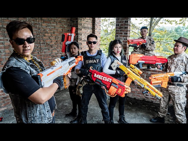 LTT Game Nerf War :  Police Patrols SEAL X Nerf Guns Destroy Crime Mr Close Crazy Game Of Boss