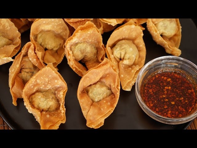 Chinese Fried Wontons – “Fortune Wonton” - Dim Sum - Morgane Recipes