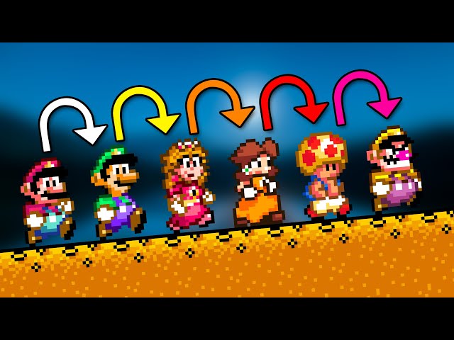 Switch between Mario, Luigi, Toad, Peach, Daisy, & Wario with a push of a button?!