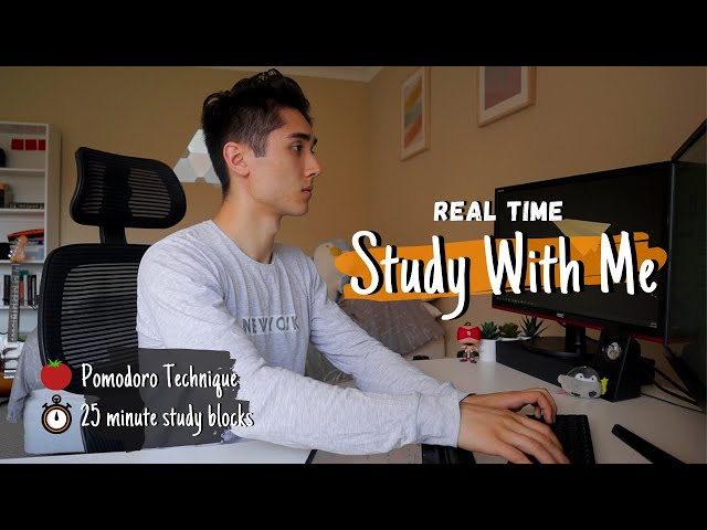 Real Time STUDY WITH ME (no music): 2 Hour Pomodoro Session