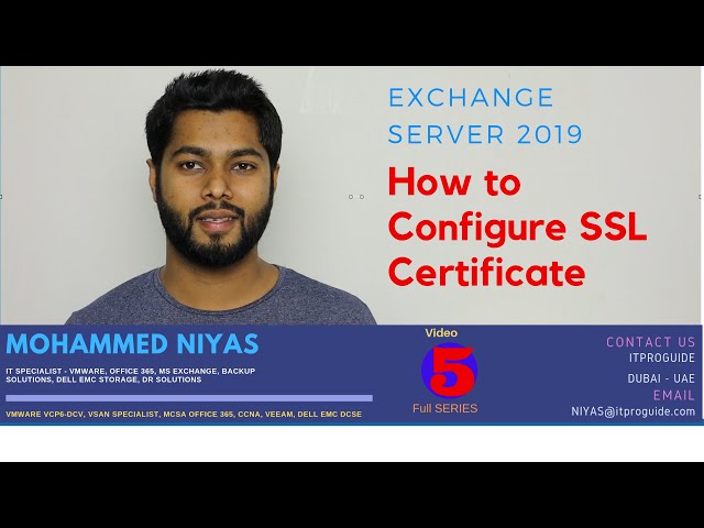 How to configure SSL Certificate for Exchange Server 2019 / 2016 / 2013 - Video 5