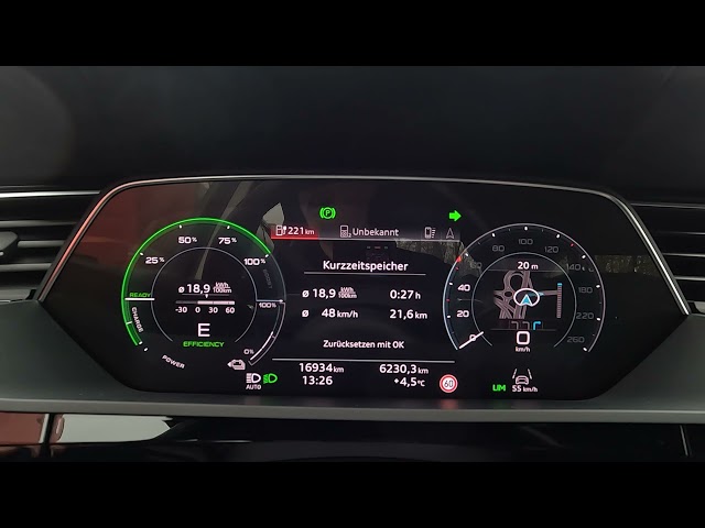 Experiment mit dem Audi e-tron - ein Button und man bekommt fast 400km Winterreichweite!!!