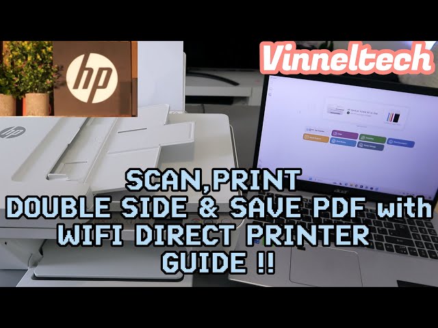 How to Scan  To Computer, Print Double Sided and Save PDF With HP Deskjet 4220E WIFI-Direct Printer