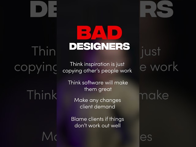 Good designer vs bad designer
