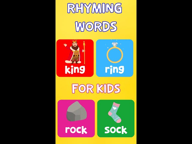 Rhyming Words #2 | Talking Flashcards For Kids #rhymingwords #rhymewords #rhymingwordsinenglish