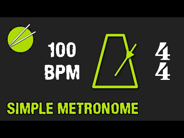 100BPM (4/4) Visual Metronome / Click Track - Beginner Drums