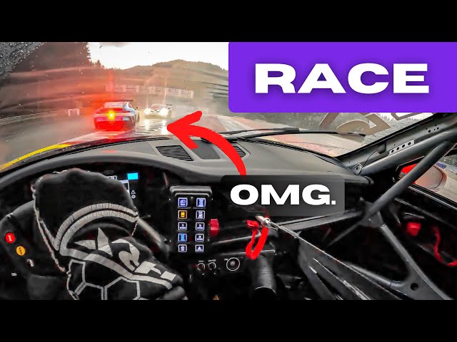 CRAZY 360 SPIN in WET // Porsche Cup Racestart