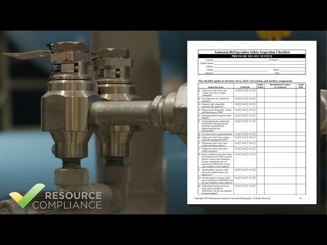 Pressure Relief System Inspection Checklist - IIAR 6 Appendix B