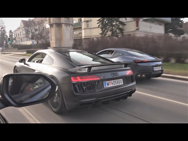 VERY LOUD Audi R8 Capristo Exhaust in Vienna |  Revs & Sound